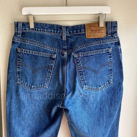 Levi’s Vintage 517 Bootcut High Rise Rigid Denim Dark Blue Wash 33” waist - Picture 9 of 9